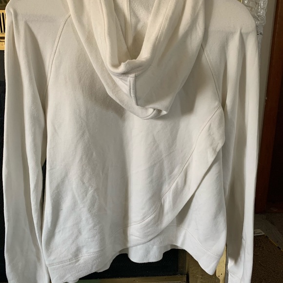 Athleta White Hooded Top Sweatshirt S - Picture 3 of 5